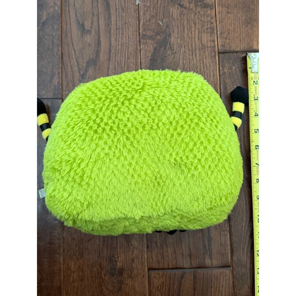 Lime Green‎ Monster Plush Shaggy Round Stuffed Animal Striped Arms 8 Inch